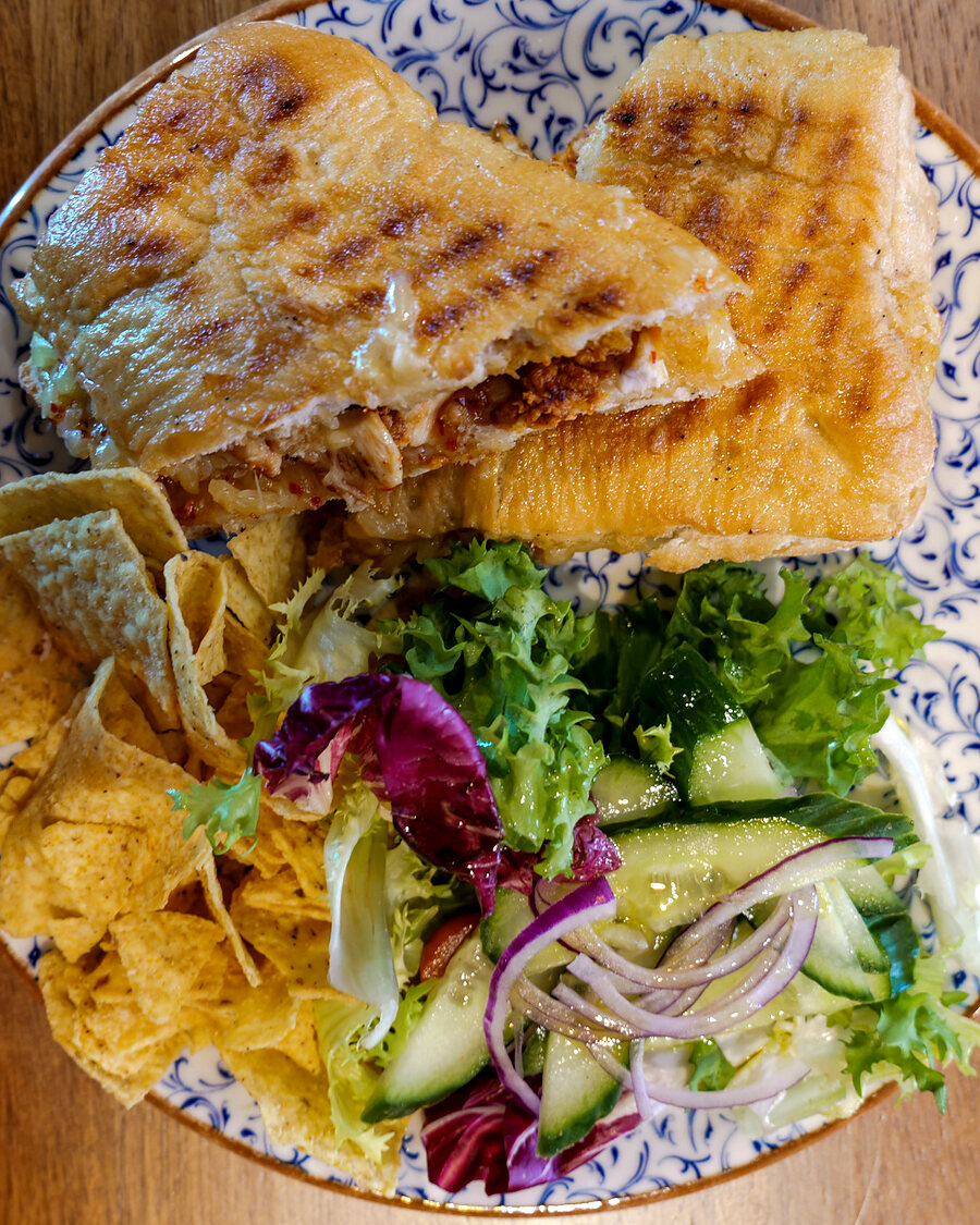 Panini and salad